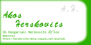 akos herskovits business card